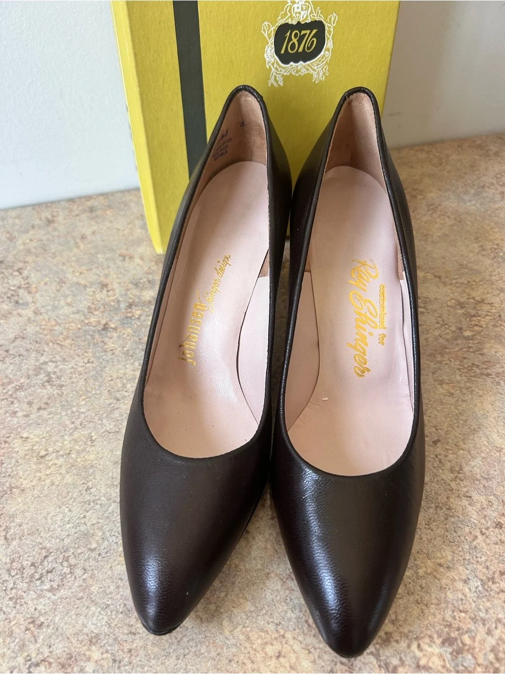 Vintage Johansen Deep Brown Leather Heels Customized for Ray Ehinger size 9N